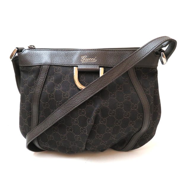 4 gu240414 3 Gucci GG Canvas Shoulder Bag Crossbody Brown