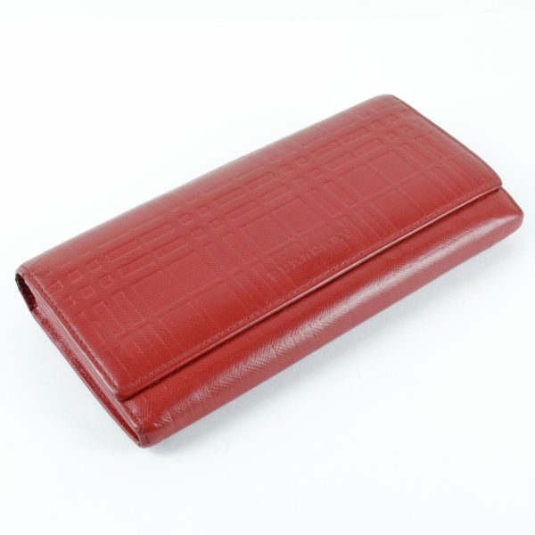 4004230904955p 3 Burberry Long Wallet Leather Wine Red