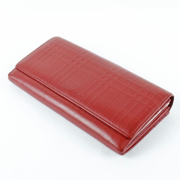 4004230904955p 4 Burberry Long Wallet Leather Wine Red