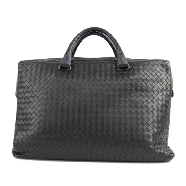 40082 1 Bottega Veneta Intrecciato Leather Business Bag Black