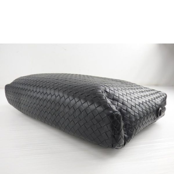 40082 3 Bottega Veneta Intrecciato Leather Business Bag Black