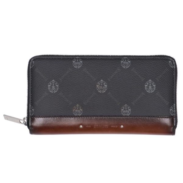 40314 1 Berluti Itauba Round Zip Long Wallet Black