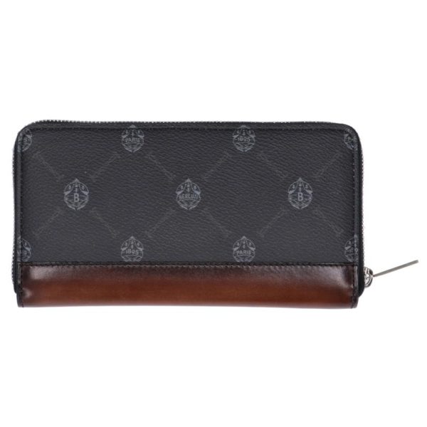 40314 2 Berluti Itauba Round Zip Long Wallet Black