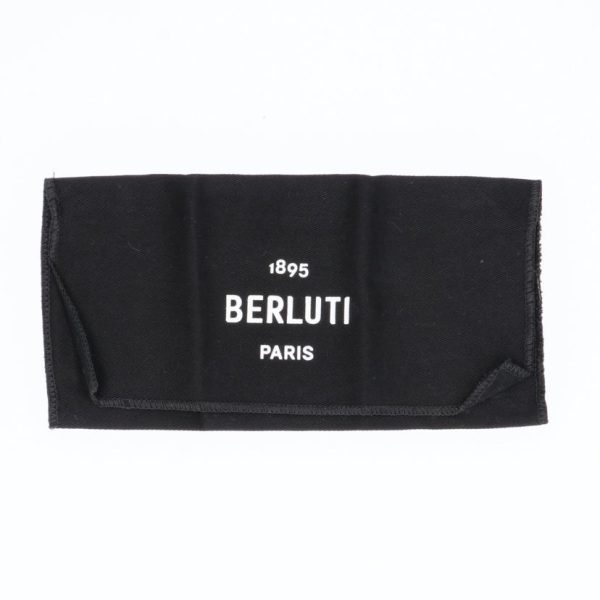 40314 6 Berluti Itauba Round Zip Long Wallet Black