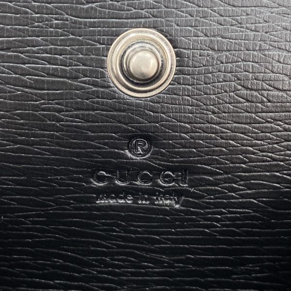 406653aru0n1000 07 Gucci Chelsea Interlocking Leather Coin Case Purse Wallet Black Silver