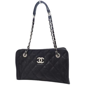 40802050330 1 Chanel Matelasse Chain Shoulder Bag Black