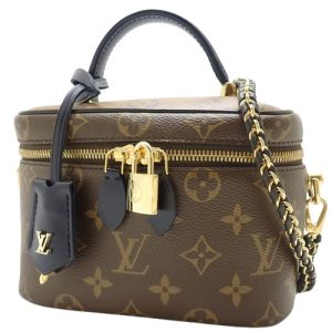 40802074557 1 Louis Vuitton LockMe Handbag Shoulder Bag Calf Leather Noir Black