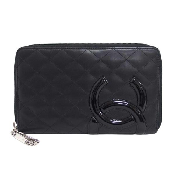 41188 1 Chanel Cambon Line Organizer Wallet Black