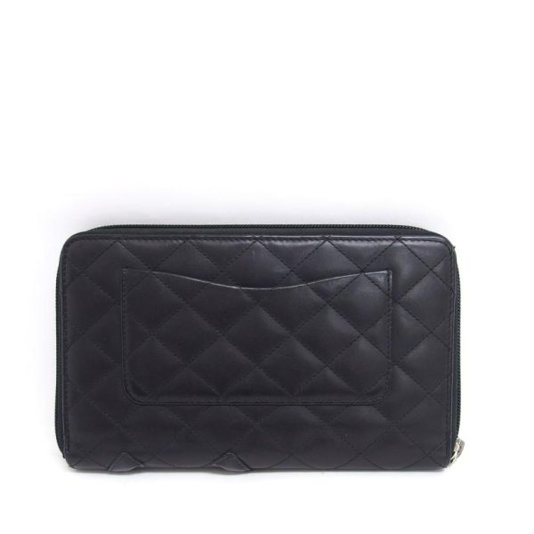 41188 2 Chanel Cambon Line Organizer Wallet Black