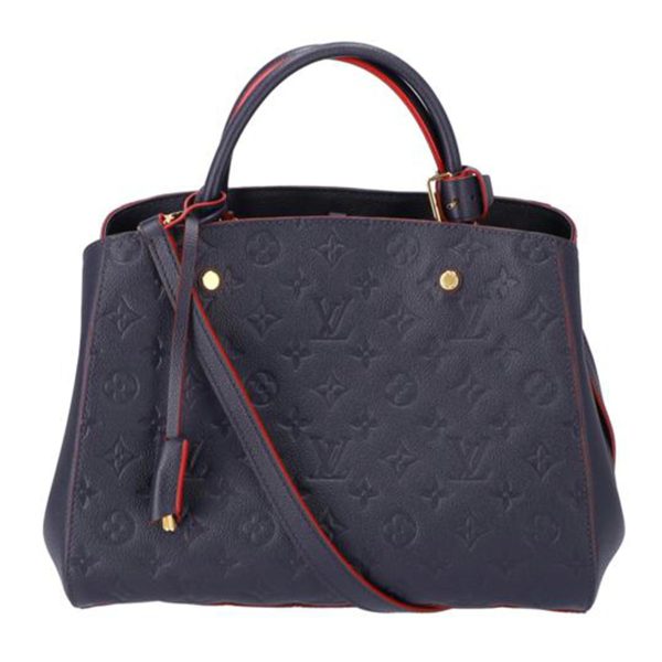 41266 1 Louis Vuitton Montaigne MM Empriente Marine Rouge Bag Navy