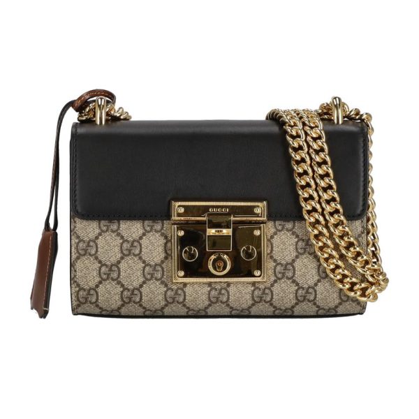 41601 1 Gucci GG Supreme Padlock Brown