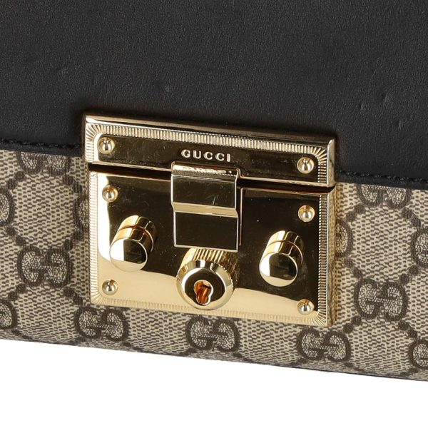 41601 8 Gucci GG Supreme Padlock Brown