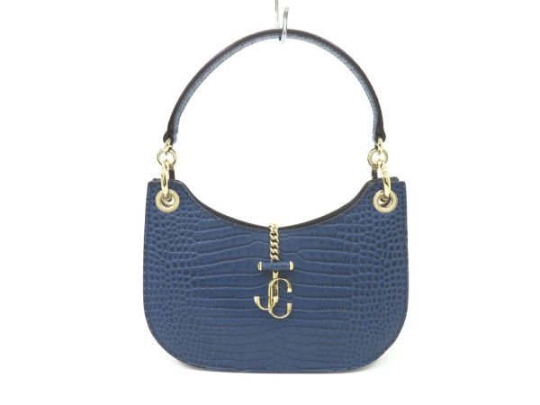 4231102803 Jimmy Choo Verennne Hobo Leather Hand Bag Blue