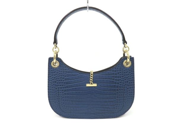 4231102803 02 Jimmy Choo Verennne Hobo Leather Hand Bag Blue