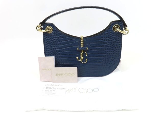 4231102803 10 Jimmy Choo Verennne Hobo Leather Hand Bag Blue