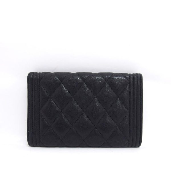 42314 2 Chanel Boy Chanel Small Leather Wallet Black