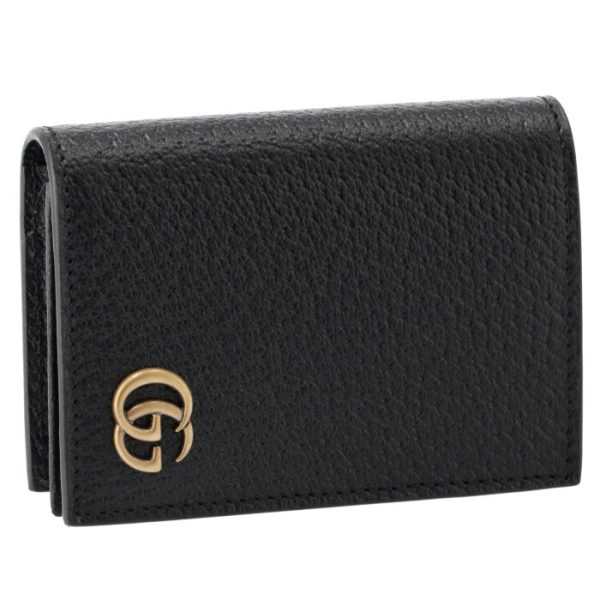 428737dj20t1000 Gucci Marmont GG Card Case Black