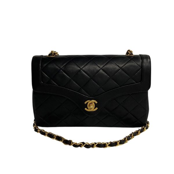 428h236443040 1 Chanel Matelasse Coco Mark Lambskin Chain Mini Shoulder Bag Black