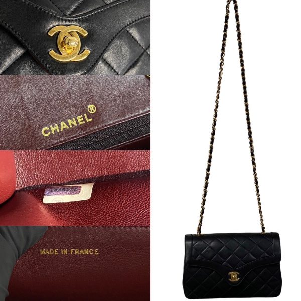 428h236443040 3 Chanel Matelasse Coco Mark Lambskin Chain Mini Shoulder Bag Black