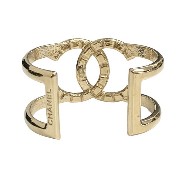 4304 2 Chanel Cuff Coco Mark Cuff Bracelet Gold