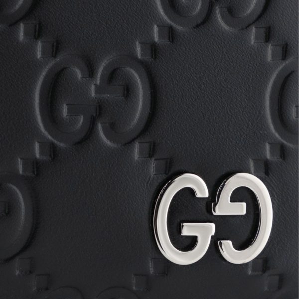 43368914a GUCCI Card Case Leather Black