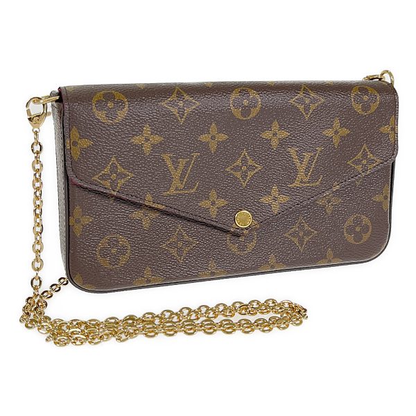 435679 01 Louis Vuitton Monogram Pochette Shoulder Fuchsia