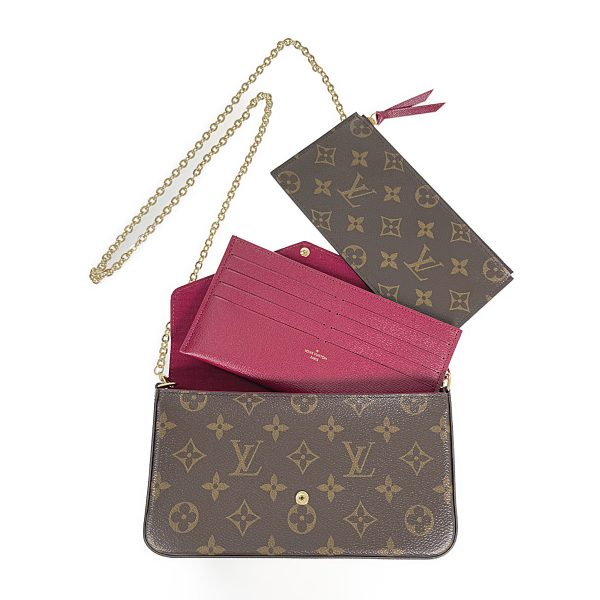 435679 05 Louis Vuitton Monogram Pochette Shoulder Fuchsia