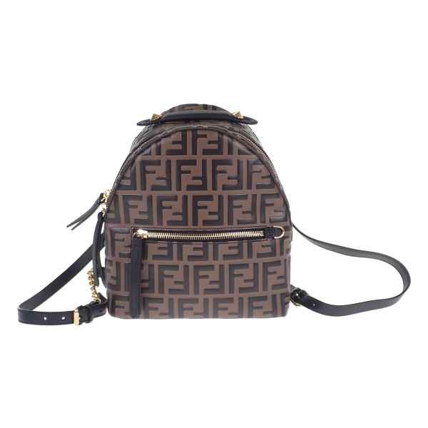 436440 02 Fendi FF Backpack Small Rucksack Brown