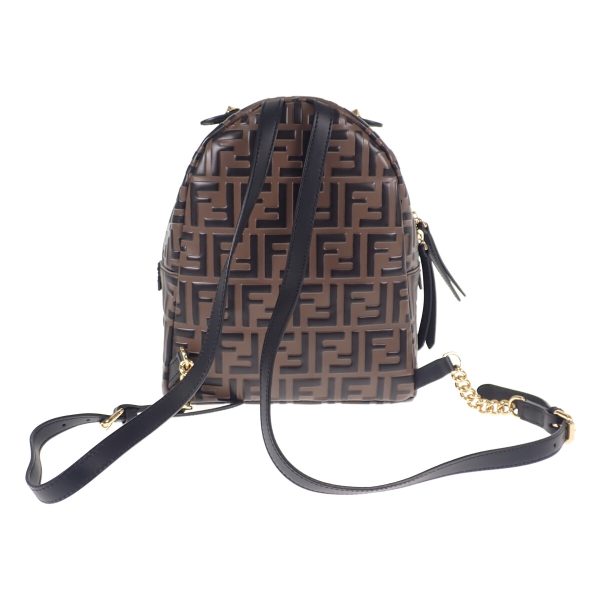 436440 03 Fendi FF Backpack Small Rucksack Brown