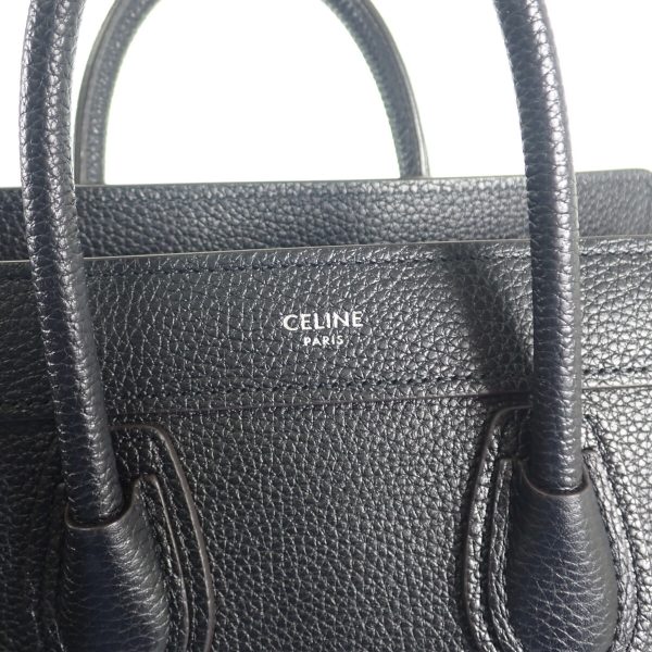 437860 06 Celine Luggage Nano Handbag Black