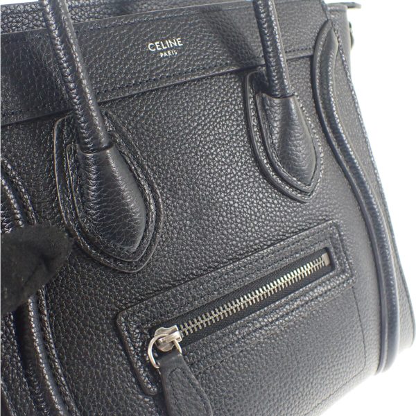 437860 07 Celine Luggage Nano Handbag Black