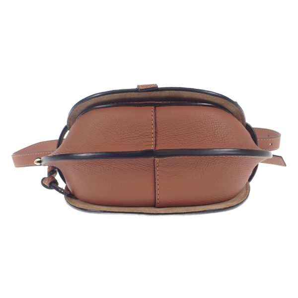 441959 06 Loewe Anagram Dual Gate Shoulder Bag Tan Brown