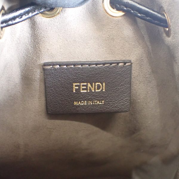 443259 09 Fendi Mon Tresor Mini Leather Shoulder Bag Brown