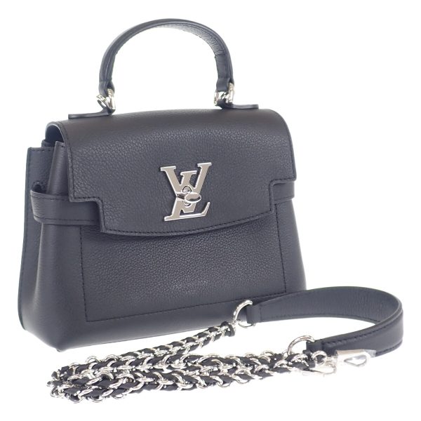 443844 01 Louis Vuitton Grain Calf Leather Mini Shoulder Bag Noir