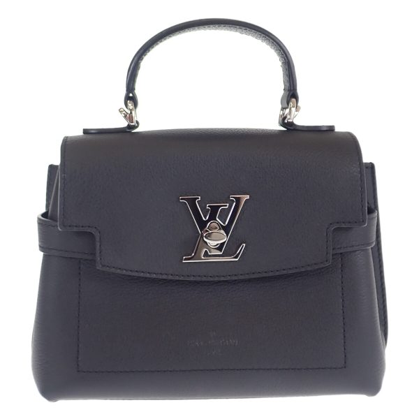 443844 02 Louis Vuitton Grain Calf Leather Mini Shoulder Bag Noir