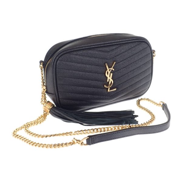 444171 01 Saint Laurent Roux Mini Shoulder Bag Black