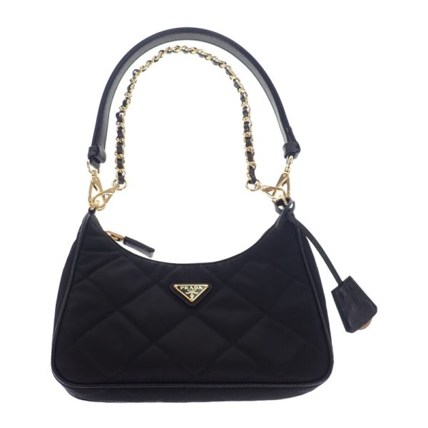 445215 01 Prada Chain Re nylon Mini Handbag Shoulder Black