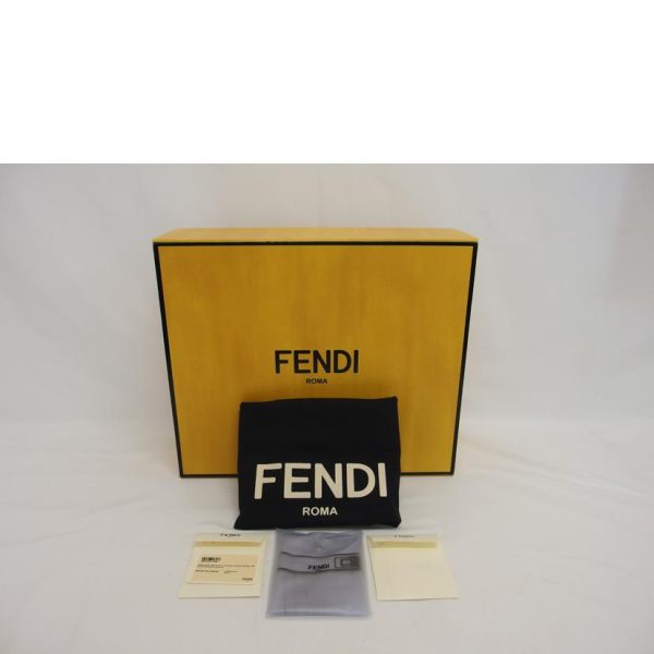 44639 7 Fendi Peak Curve Regular Wave 2 Way Fashion Shoulder Bag Black