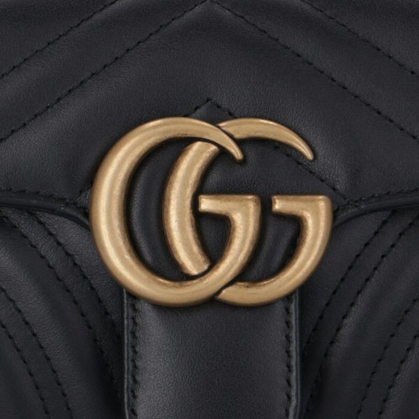 446744dtdit1000 4 Gucci GG Marmont Quilted Shoulder Bag Black Nero