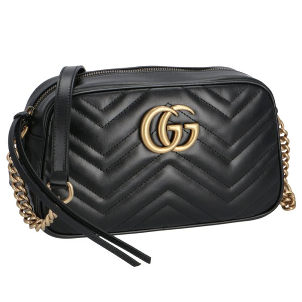 447632dtd1t1000 Gucci GG Marmont Crossbody Shoulder Nero Black