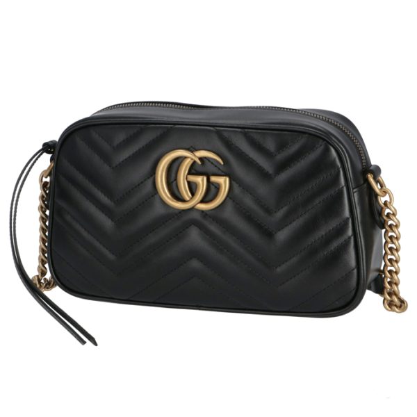 447632dtd1t1000 1 Gucci GG Marmont Crossbody Shoulder Nero Black