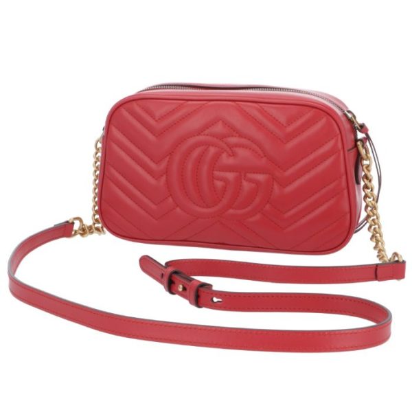 447632dtd1t6433 2 Gucci GG Marmont 20 Hibiscus Shoulder Bag Red