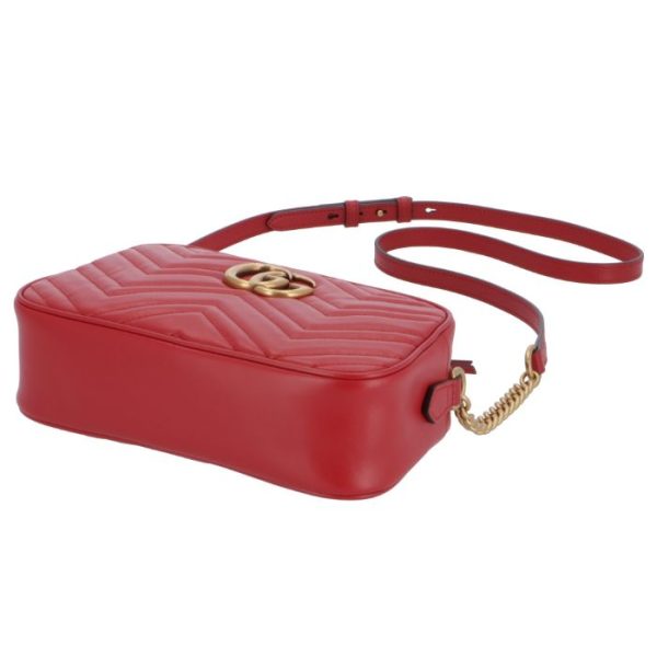 447632dtd1t6433 3 Gucci GG Marmont 20 Hibiscus Shoulder Bag Red