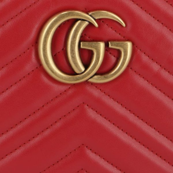 447632dtd1t6433 4 Gucci GG Marmont 20 Hibiscus Shoulder Bag Red