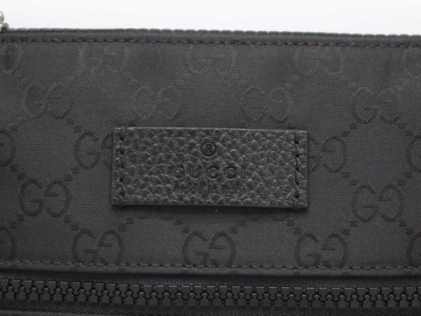 449183 g1xhn 1000 5 Gucci Shoulder Bag Black GG Nylon Messenger Crossbody