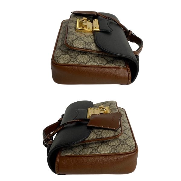 449j240657824 6 GUCCI Padlock Pouch 2way Leather Brown