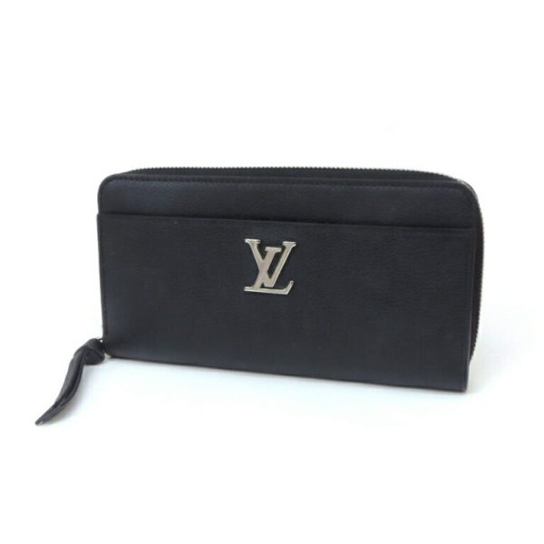 45141 1 Louis Vuitton Zippy Lockme Leather Black