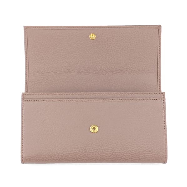 456116 cao0g 5729 04 Gucci Petite Marmont Leather Long Wallet Pink Beige