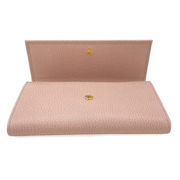 456116 cao0g 5909 05 Gucci Petite Marmont Leather Long Wallet Light Pink