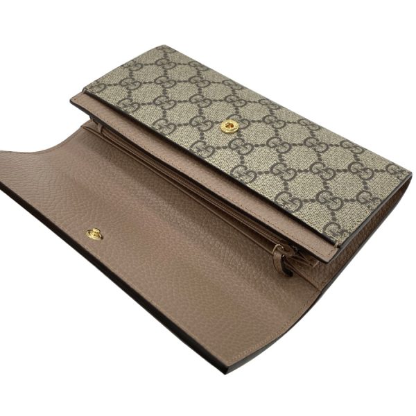 45611617wag5788 06 Gucci Marmont Supreme Leather Long Wallet Dusty Pink Beige